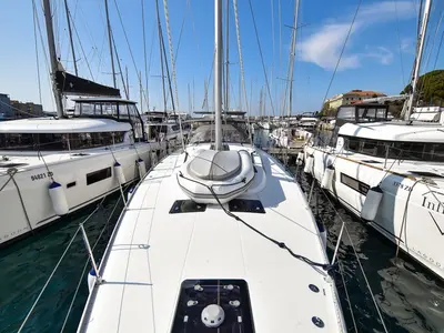 Galley of Fat Boy, a Bavaria Cruiser 56 sailboat at Zadar, Croatia