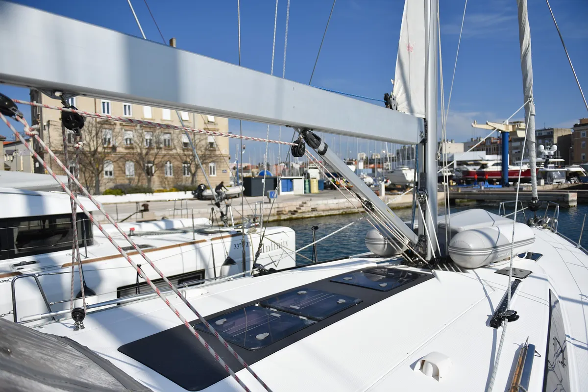 Fat Boy, a Bavaria Cruiser 56 sailboat at Zadar, Croatia