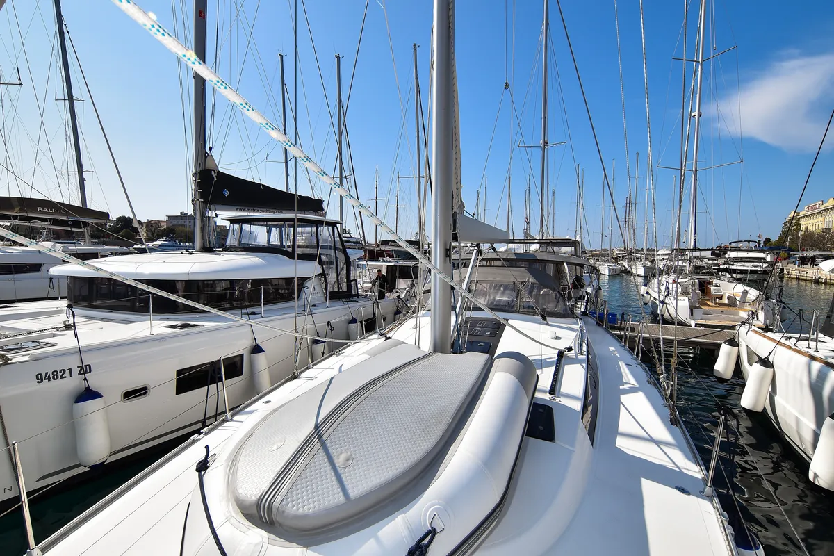 Fat Boy, a Bavaria Cruiser 56 sailboat at Zadar, Croatia