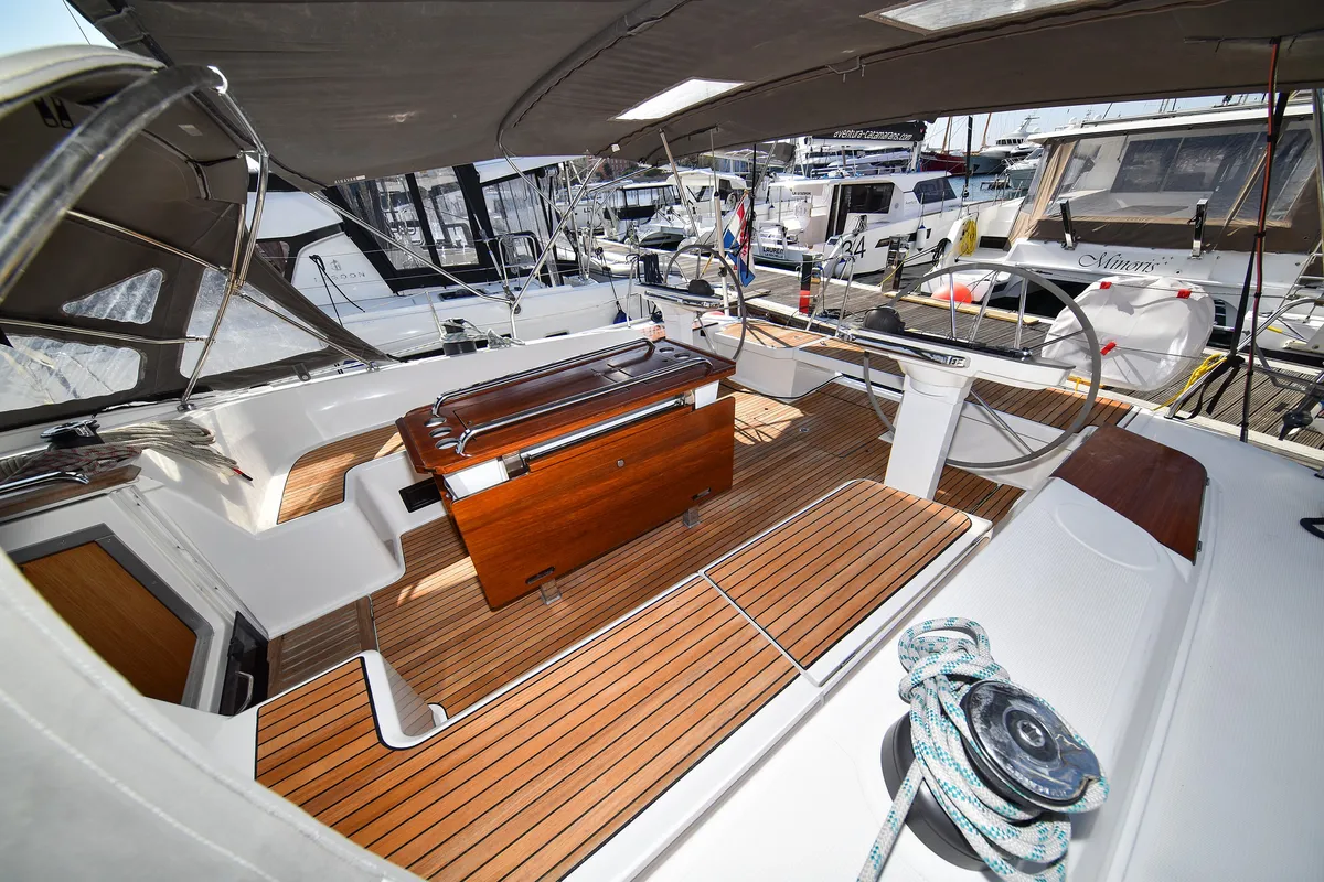 Fat Boy, a Bavaria Cruiser 56 sailboat at Zadar, Croatia