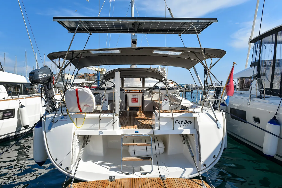 Fat Boy, a Bavaria Cruiser 56 sailboat at Zadar, Croatia