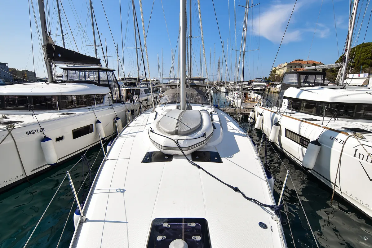 Fat Boy, a Bavaria Cruiser 56 sailboat at Zadar, Croatia