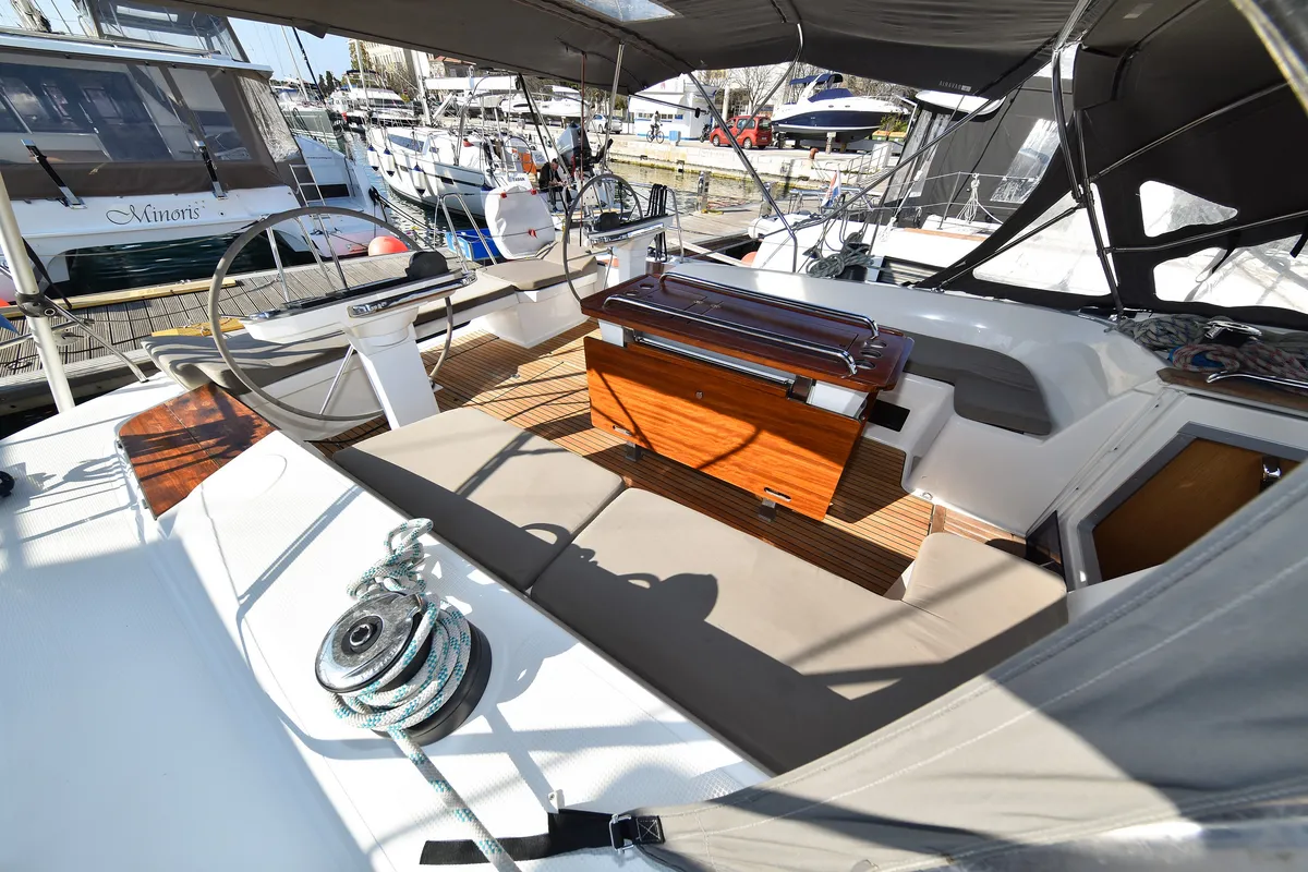 Fat Boy, a Bavaria Cruiser 56 sailboat at Zadar, Croatia