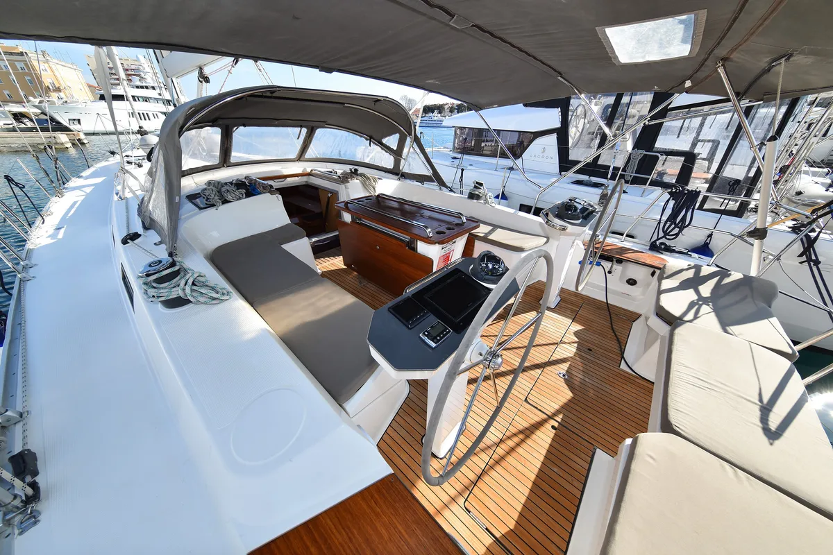 Fat Boy, a Bavaria Cruiser 56 sailboat at Zadar, Croatia