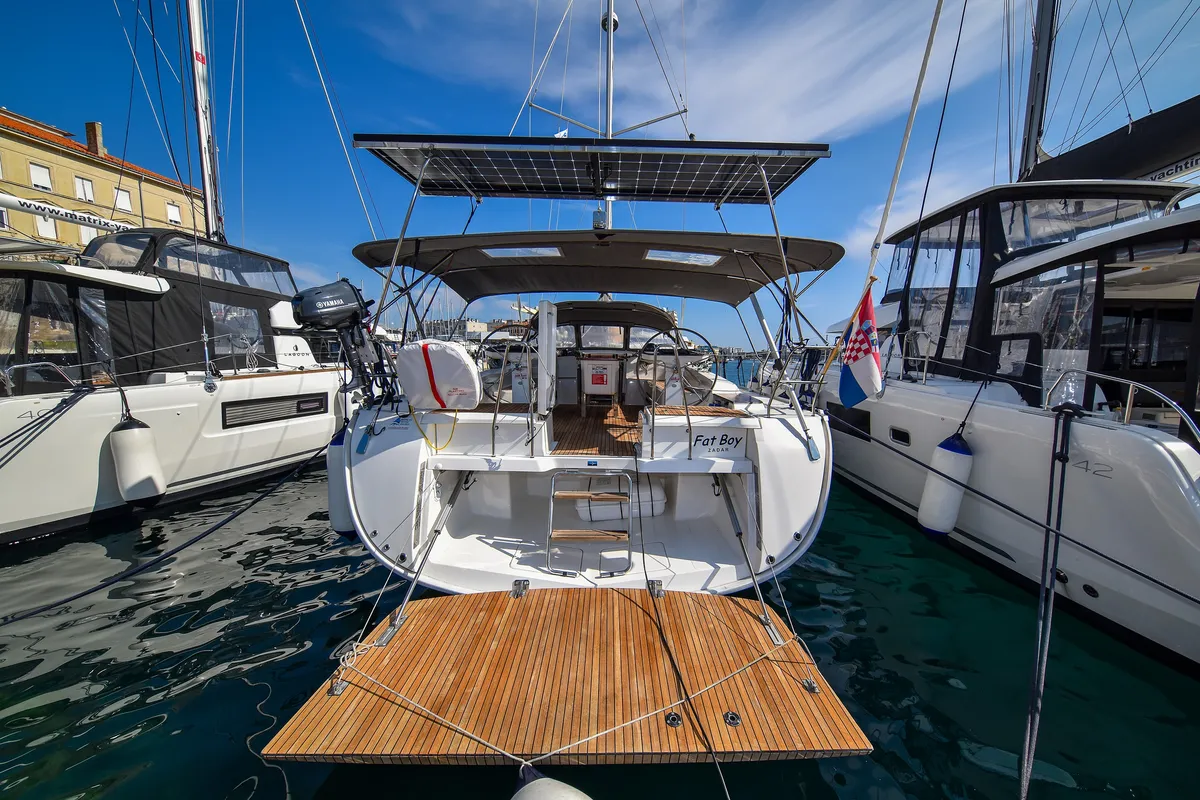 Fat Boy, a Bavaria Cruiser 56 sailboat at Zadar, Croatia