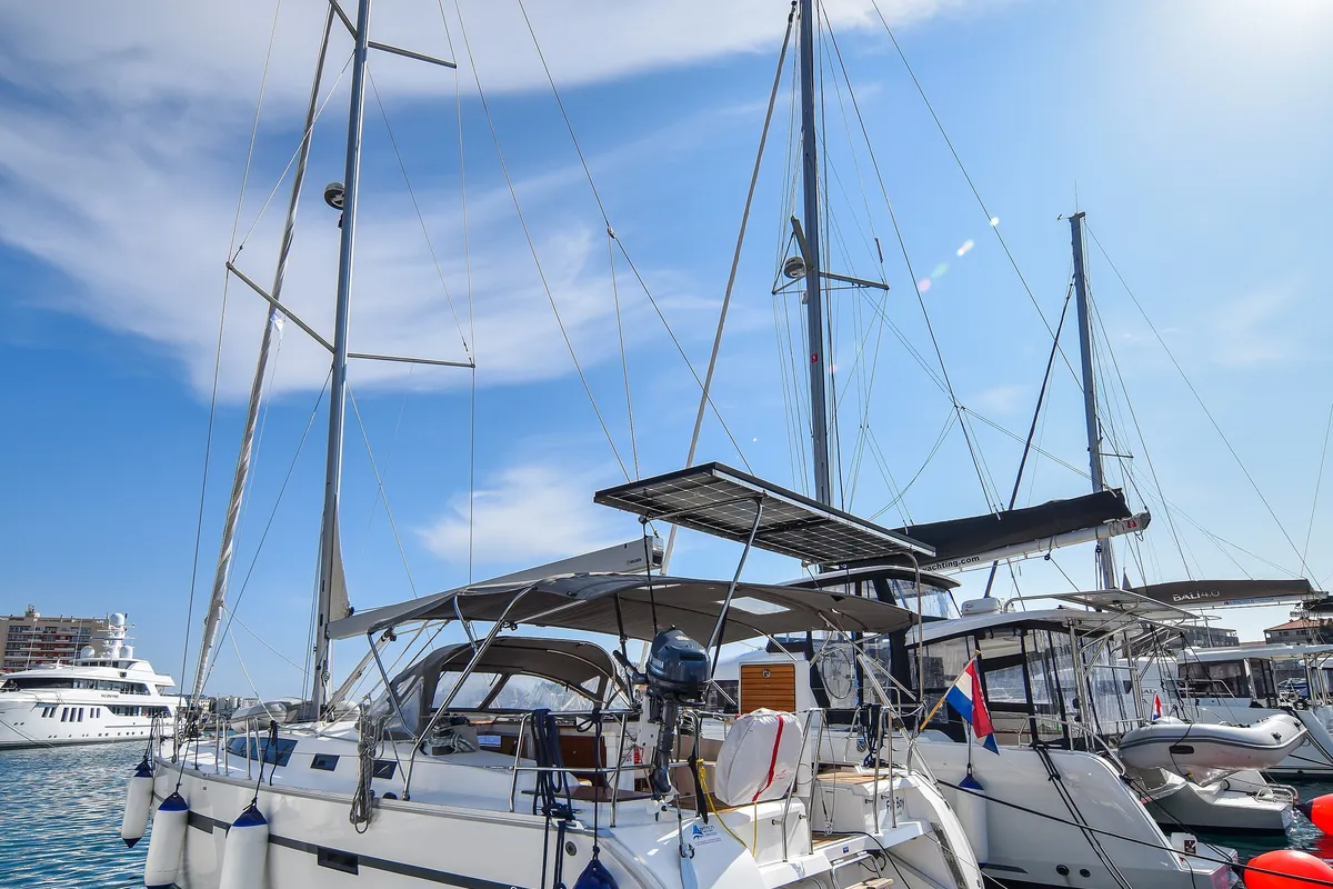 Fat Boy, a Bavaria Cruiser 56 sailboat at Zadar, Croatia