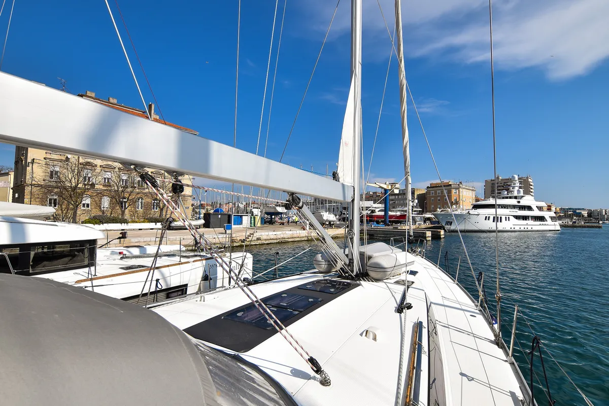 Fat Boy, a Bavaria Cruiser 56 sailboat at Zadar, Croatia