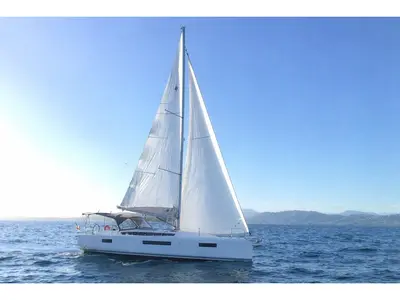 Exterior view of Obi Wan Kenobi, a Jeanneau Sun Odyssey 440 sailboat at Nettuno, Italy