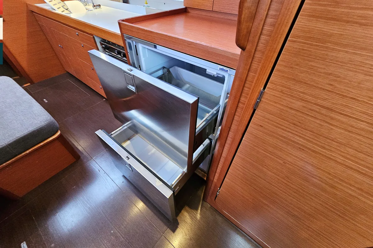 Galley of Katajina AC/Gen, a Dufour 460 Grand Large sailboat at Općina Rogoznica, Croatia