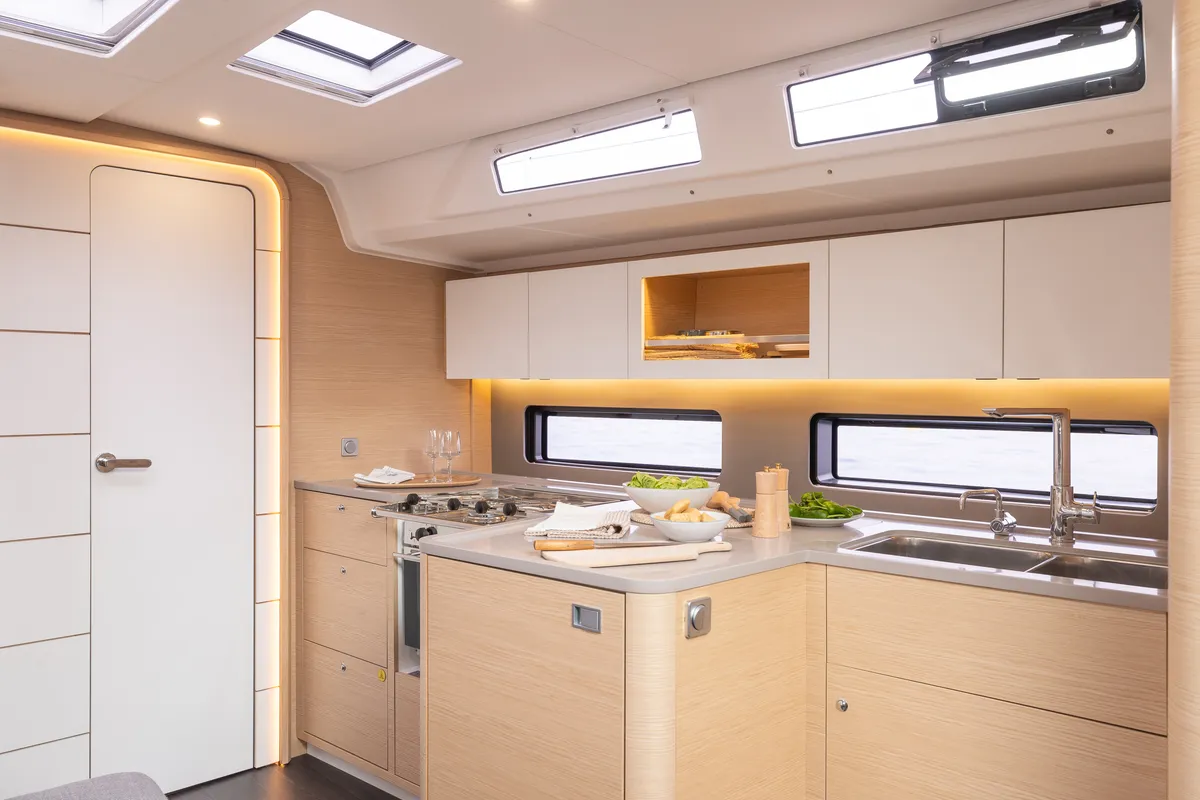 Galley of Sunsail 41.3 Premium, a Dufour 41 sailboat at Municipal Unit of Lefkada, Greece