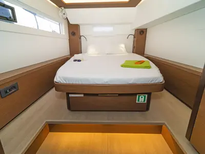 Cabin on Nefeli, a Lagoon 46 catamaran at Volos, Greece