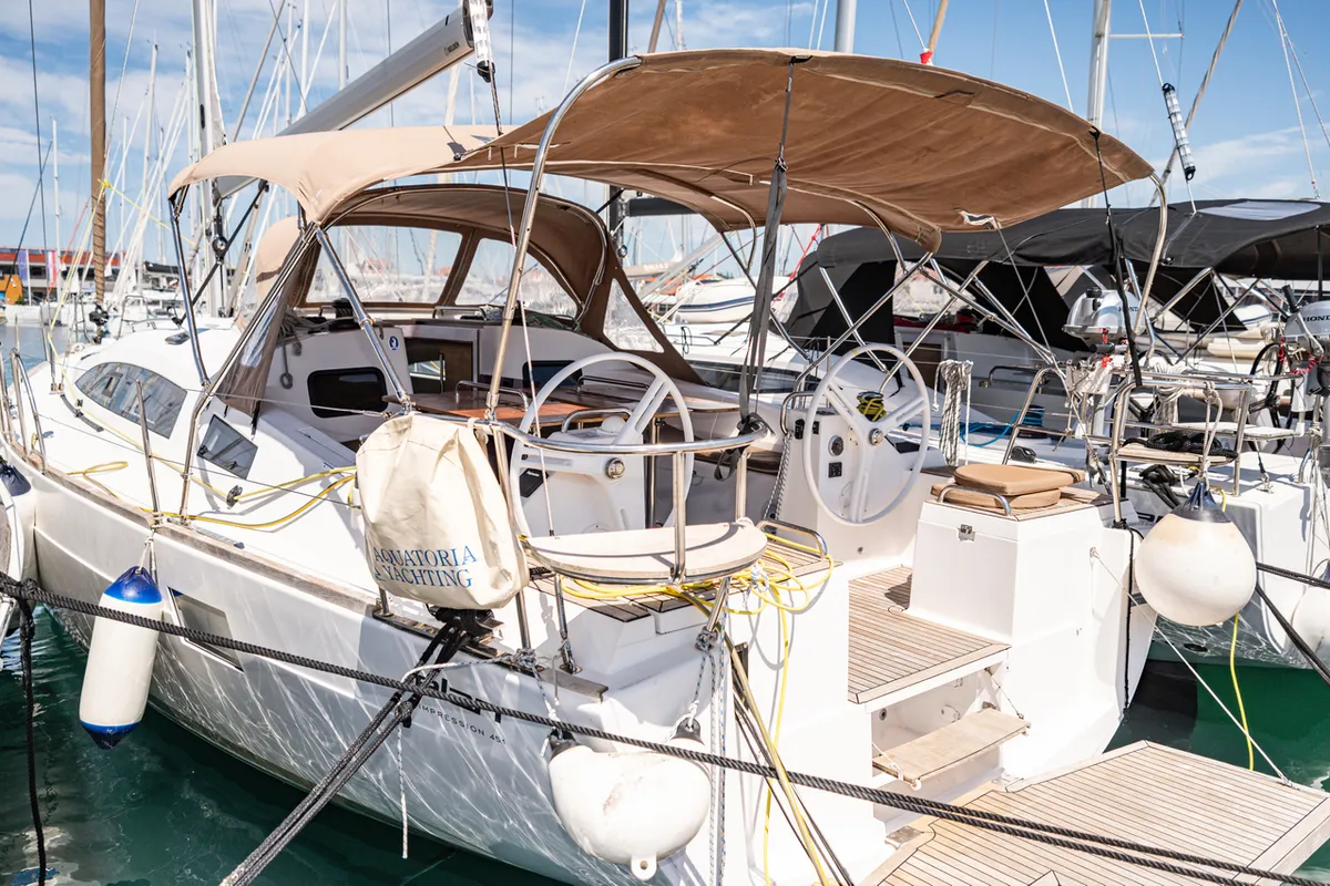 Seraphim, a Elan Impression 45.1 sailboat at Pirovac, Croatia