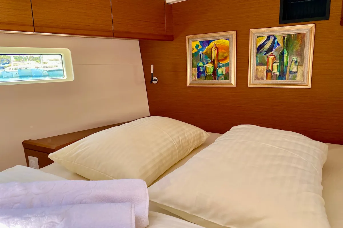 Cabin on KATRINA, a Jeanneau 51 sailboat at Šibenik, Croatia