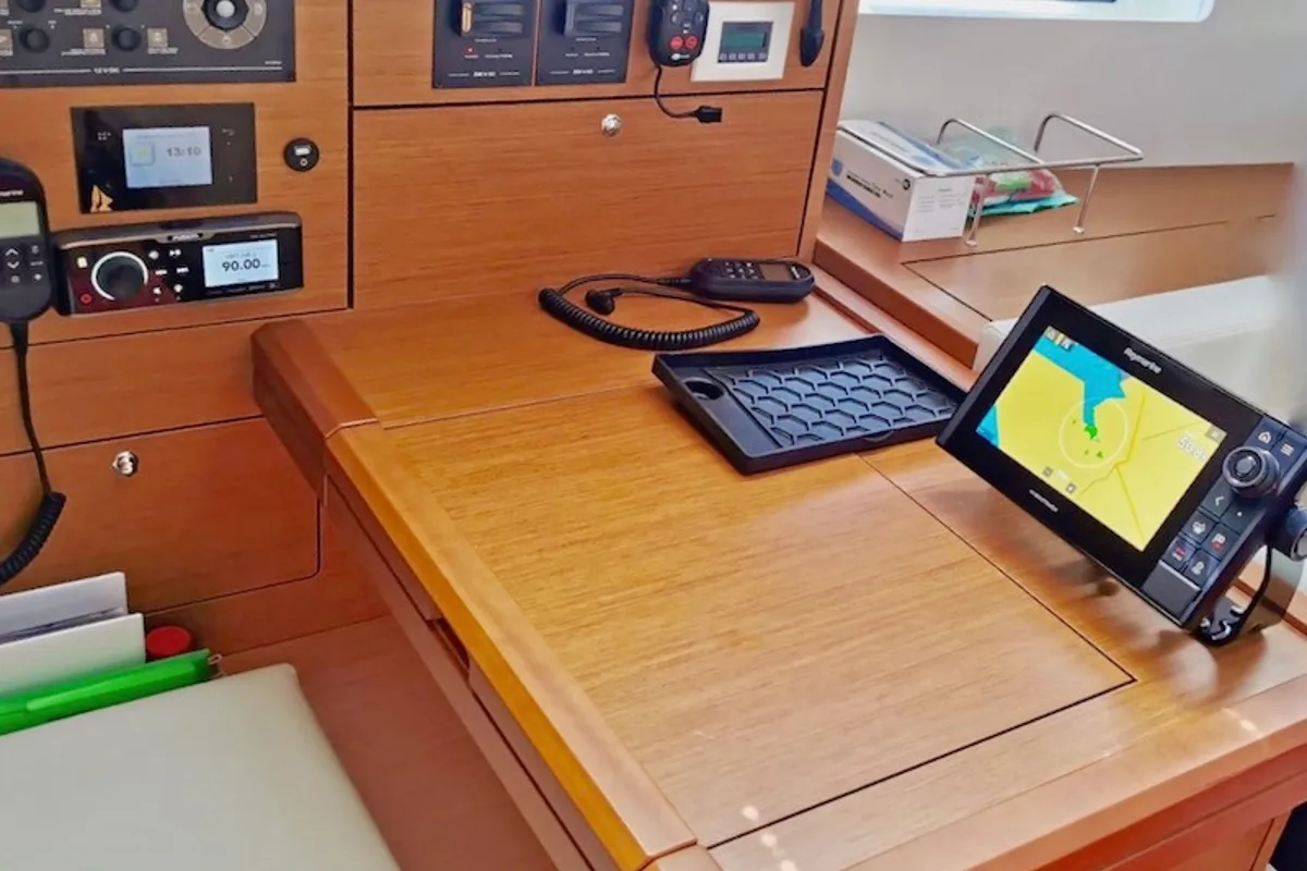 Cockpit of KATRINA, a Jeanneau 51 sailboat at Šibenik, Croatia