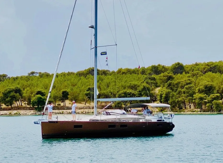 Exterior view of KATRINA, a Jeanneau 51 sailboat at Šibenik, Croatia