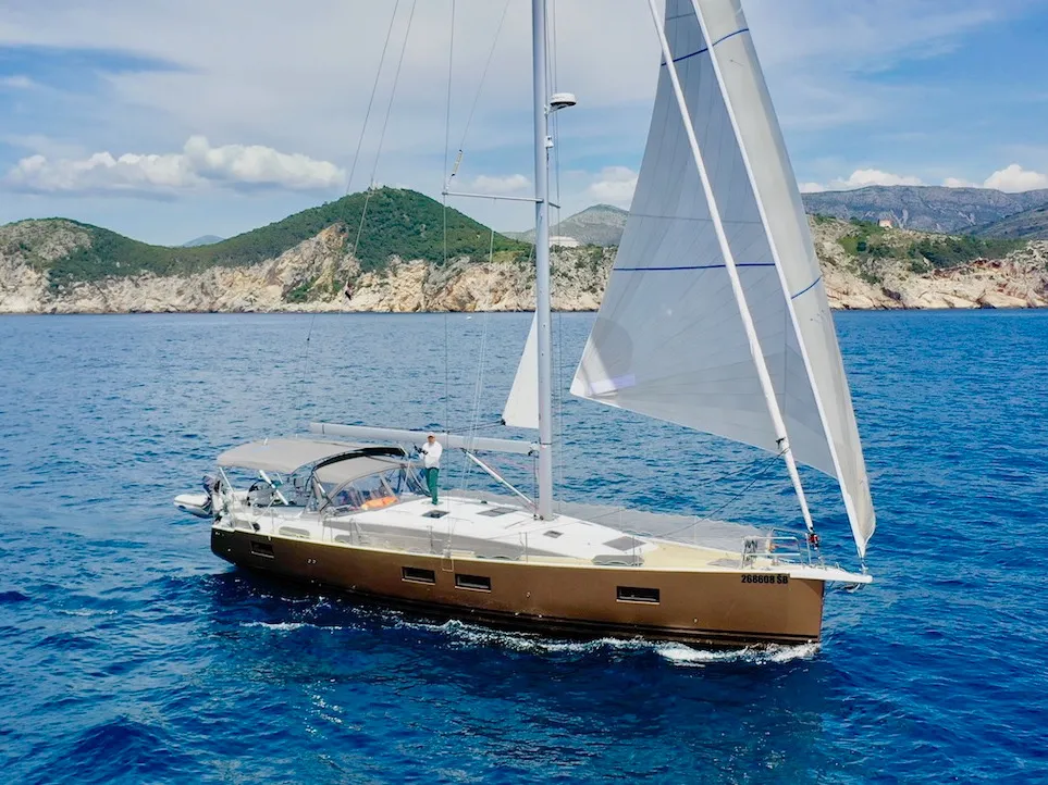 Exterior view of KATRINA, a Jeanneau 51 sailboat at Šibenik, Croatia
