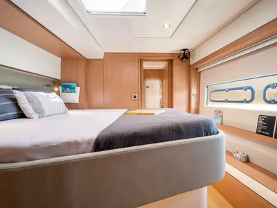 Cabin on Blue Moon, a Bali 5.4 catamaran at Ibiza, Spain