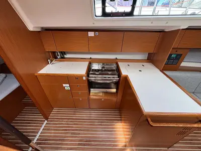 Galley of A.HO.I. two, a Bavaria C42 sailboat at Grad Trogir, Croatia