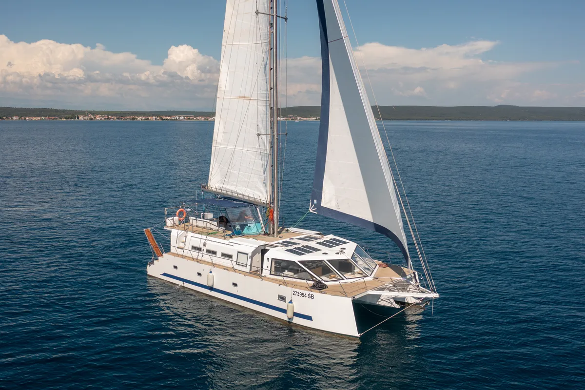 Galley of Gulet Catamaran, a catamaran at Trogir, Croatia