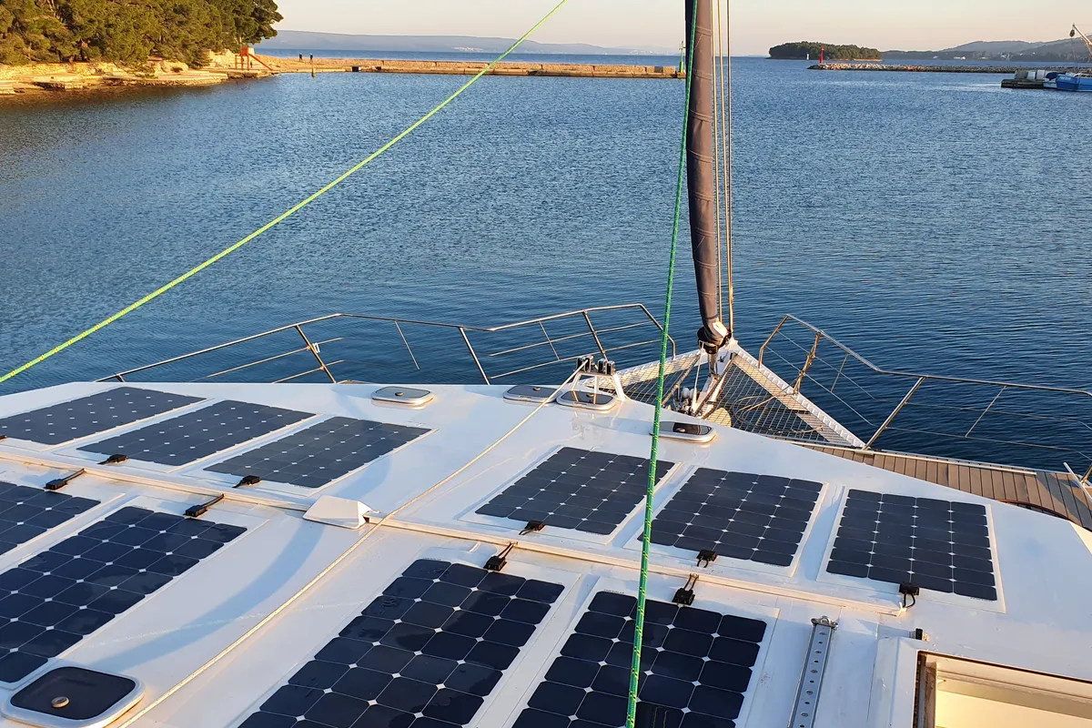 Cabin on Gulet Catamaran, a catamaran at Trogir, Croatia