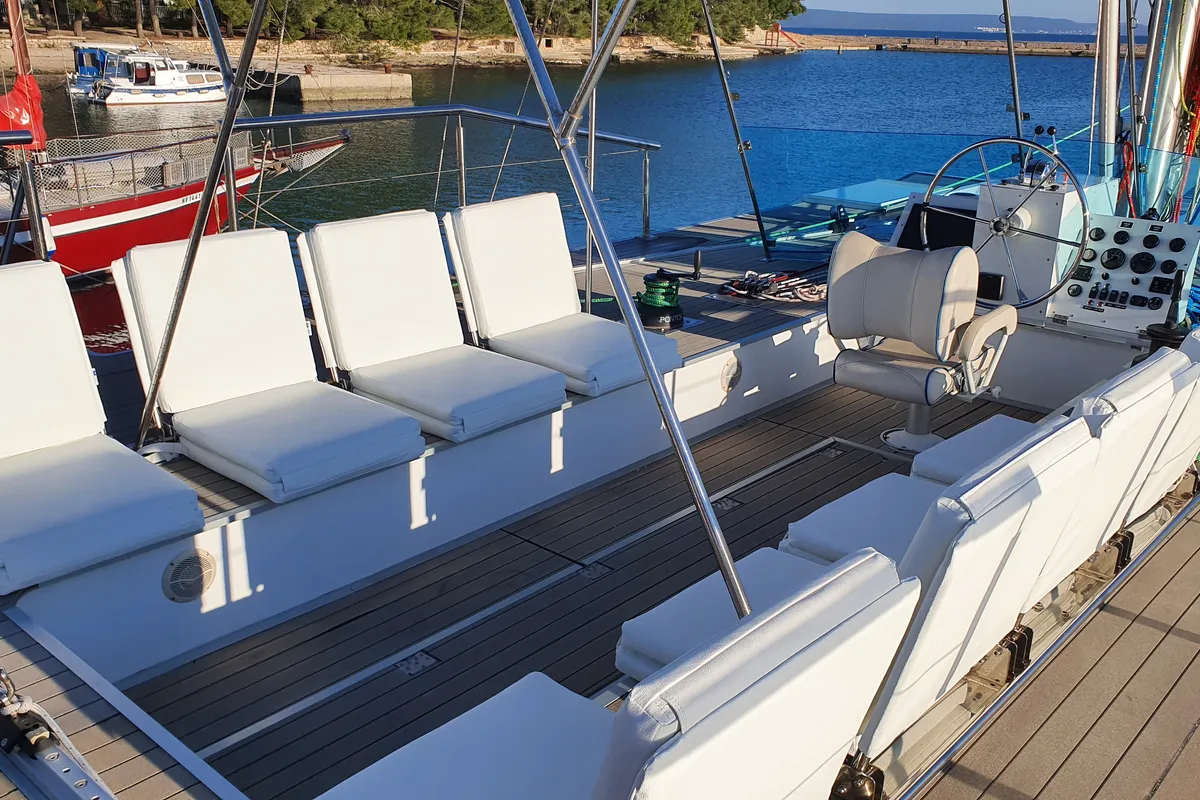 Head on Gulet Catamaran, a catamaran at Trogir, Croatia
