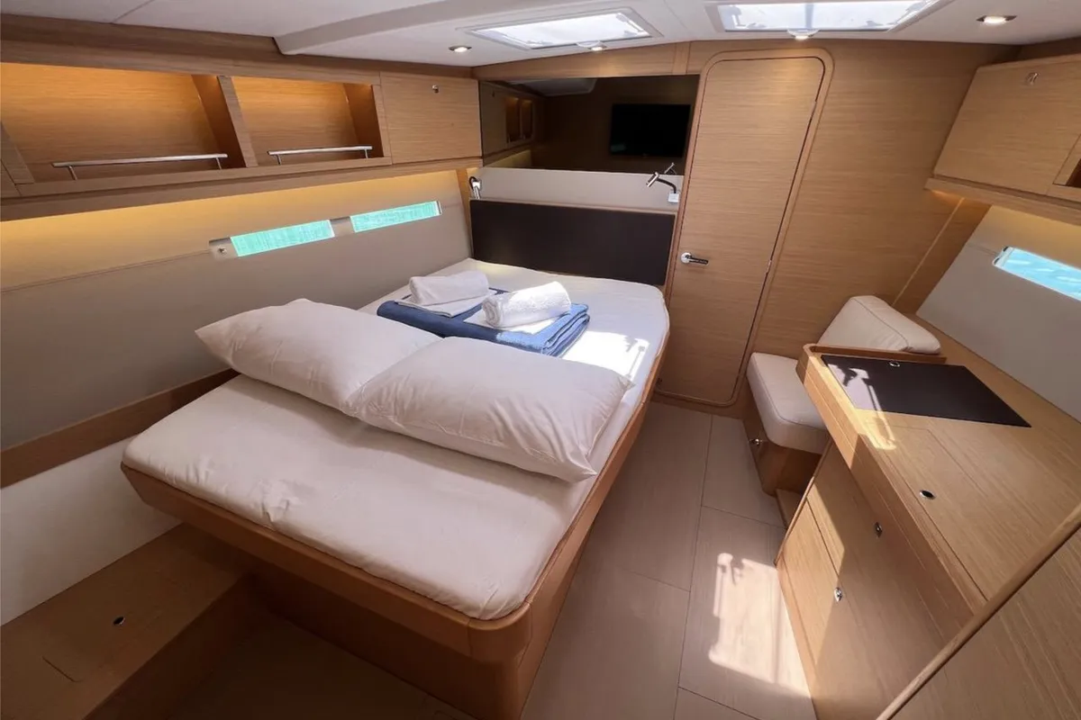 Alpina, a Dufour 56 Exclusive sailboat at Pirovac, Croatia