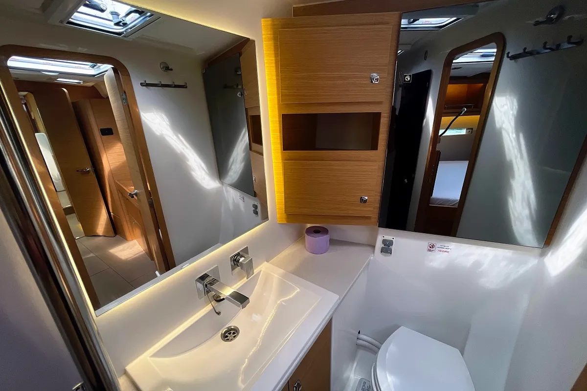 Alpina, a Dufour 56 Exclusive sailboat at Pirovac, Croatia