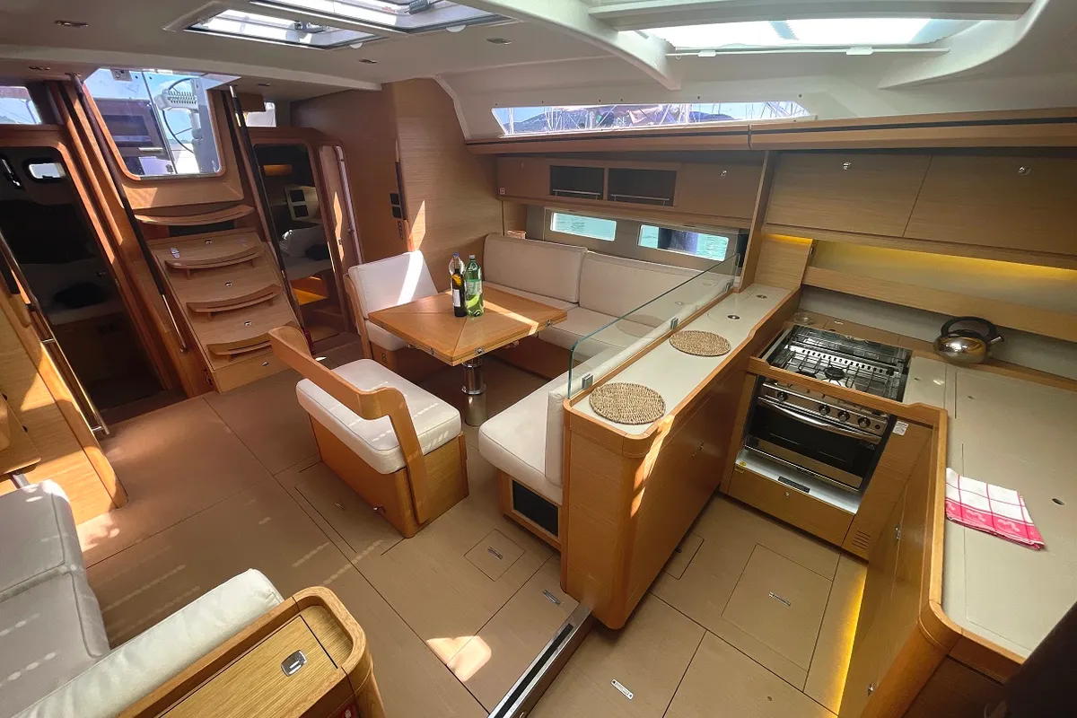 Alpina, a Dufour 56 Exclusive sailboat at Pirovac, Croatia