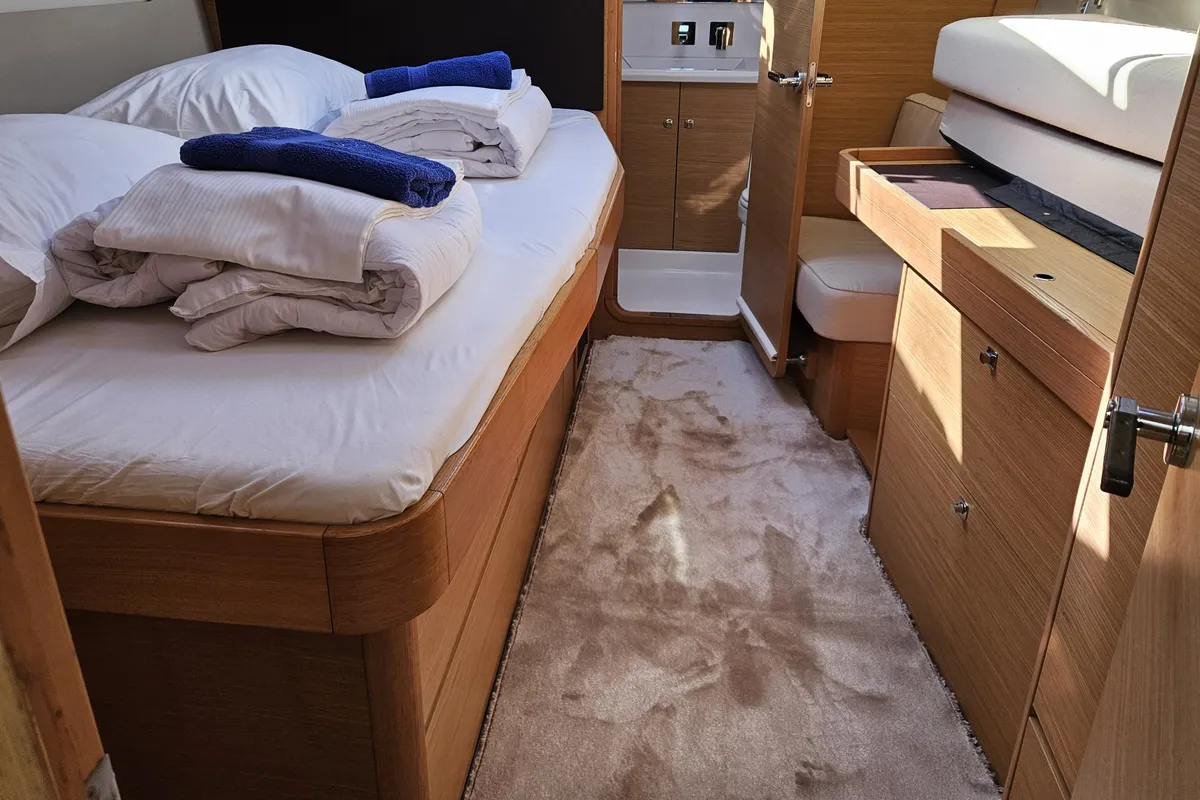 Alpina, a Dufour 56 Exclusive sailboat at Pirovac, Croatia