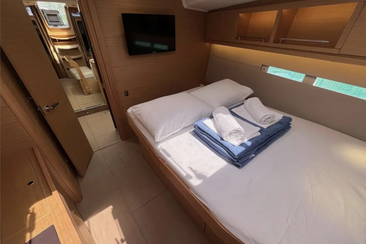 Alpina, a Dufour 56 Exclusive sailboat at Pirovac, Croatia