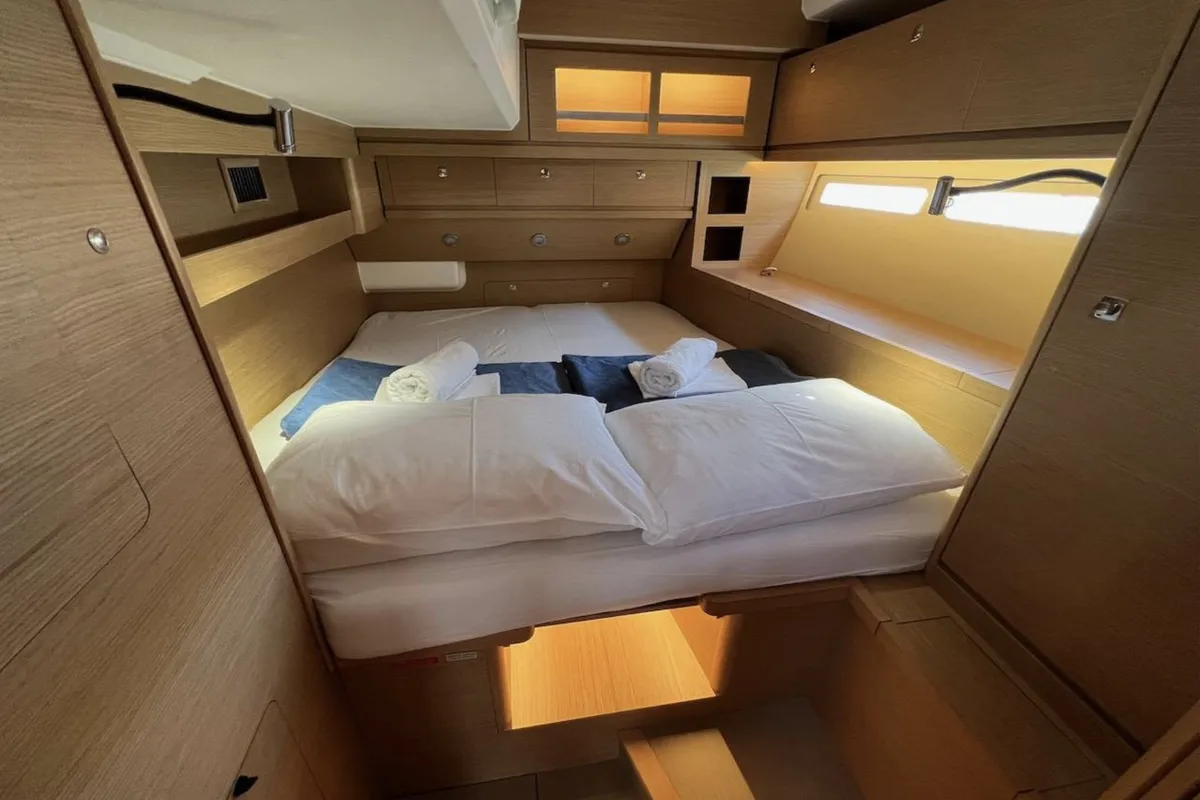 Alpina, a Dufour 56 Exclusive sailboat at Pirovac, Croatia