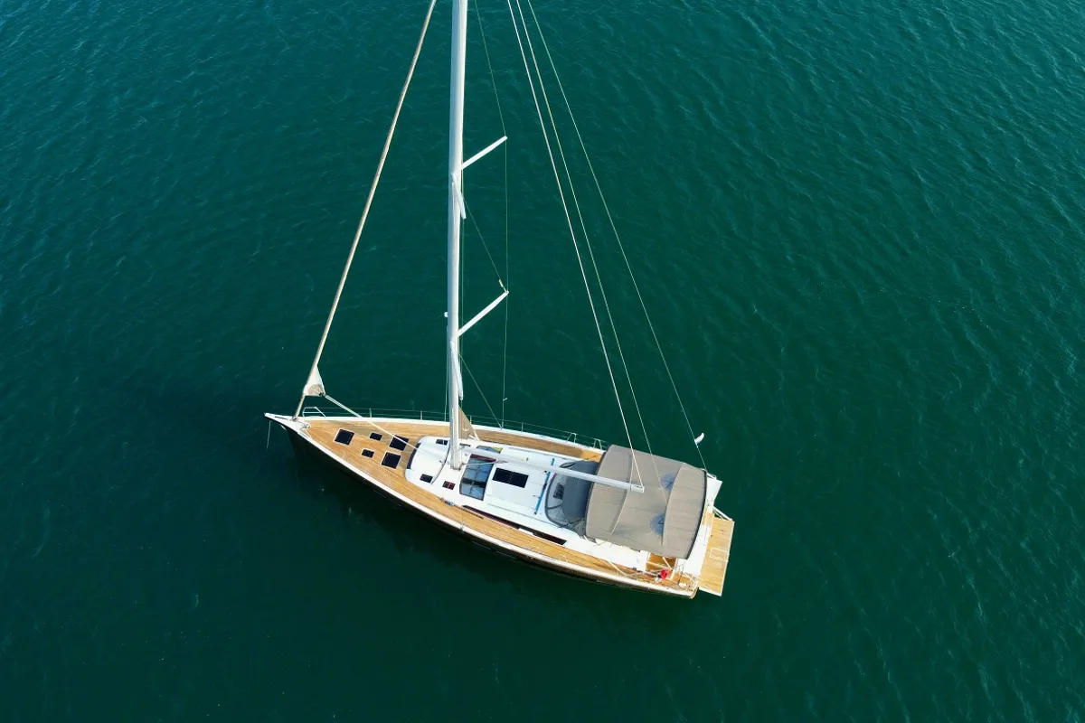 Alpina, a Dufour 56 Exclusive sailboat at Pirovac, Croatia