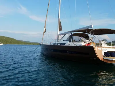 Alpina, a Dufour 56 Exclusive sailboat at Pirovac, Croatia