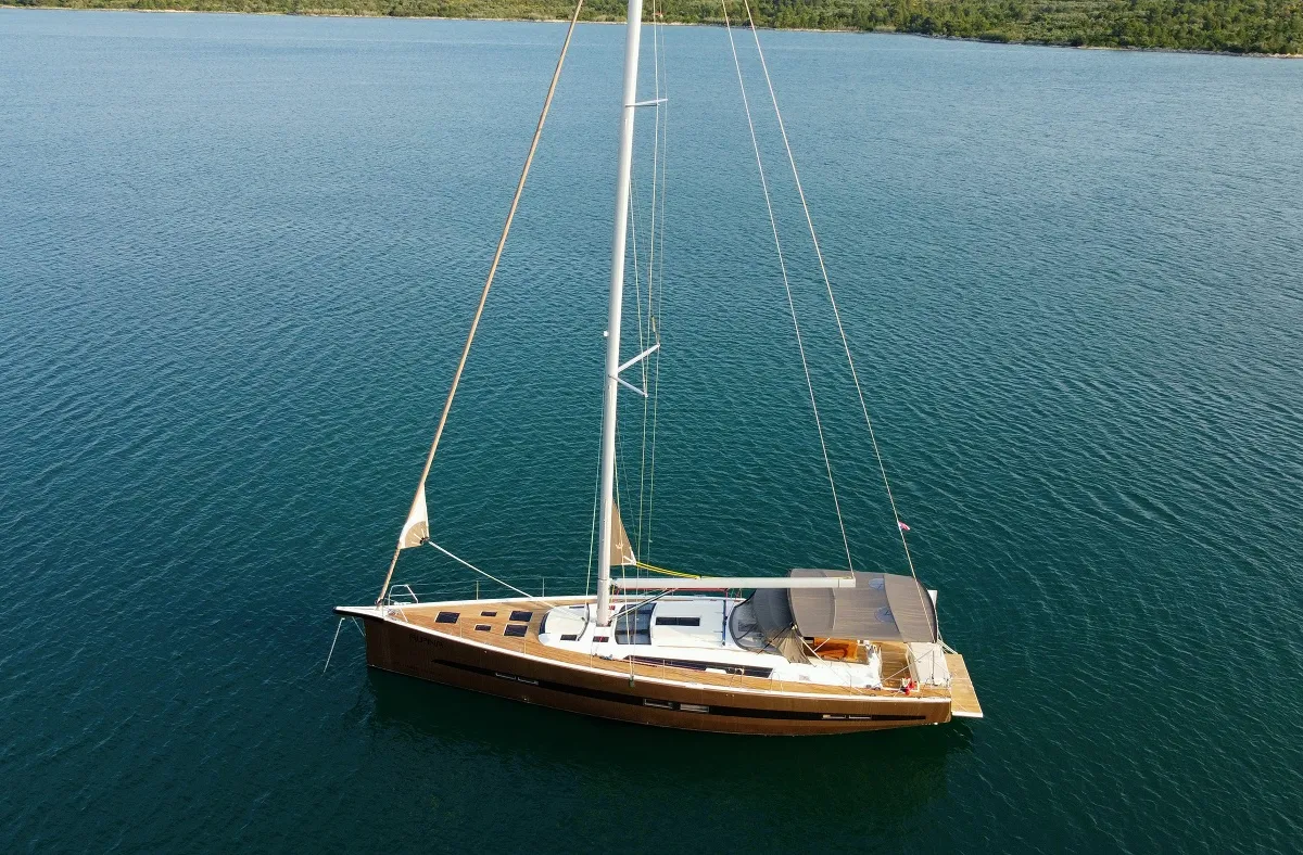 Alpina, a Dufour 56 Exclusive sailboat at Pirovac, Croatia
