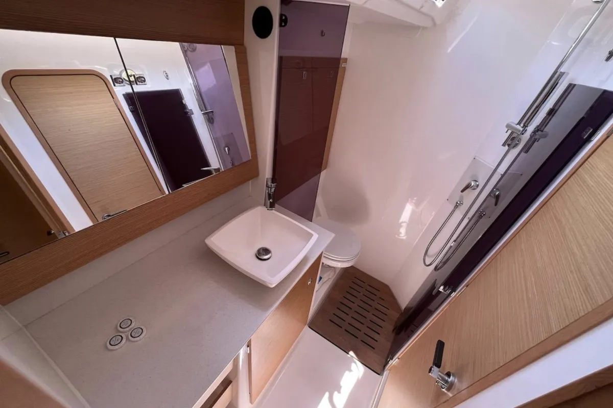 Alpina, a Dufour 56 Exclusive sailboat at Pirovac, Croatia