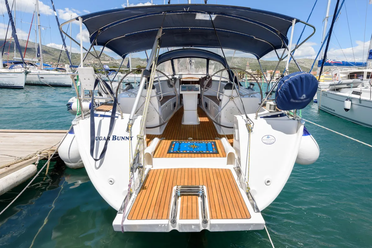 Sugar Bunny, a Bavaria 40 Cruiser sailboat at Grad Trogir, Croatia