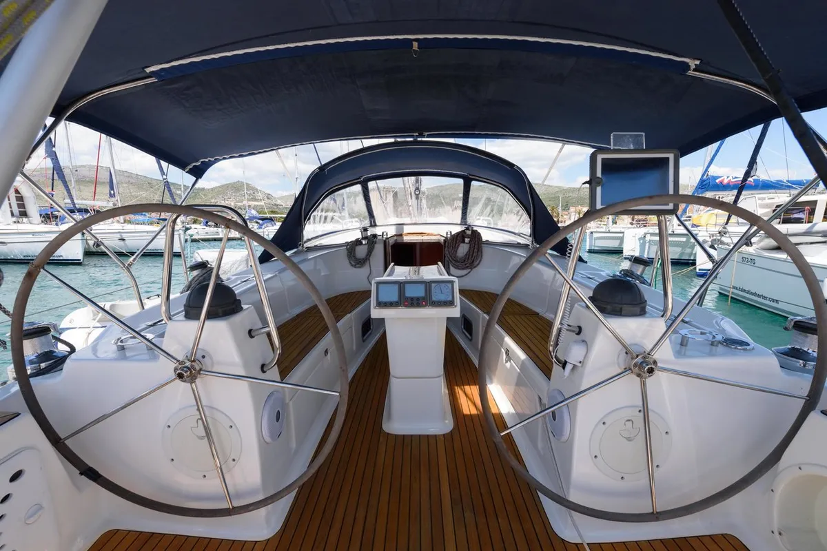 Sugar Bunny, a Bavaria 40 Cruiser sailboat at Grad Trogir, Croatia