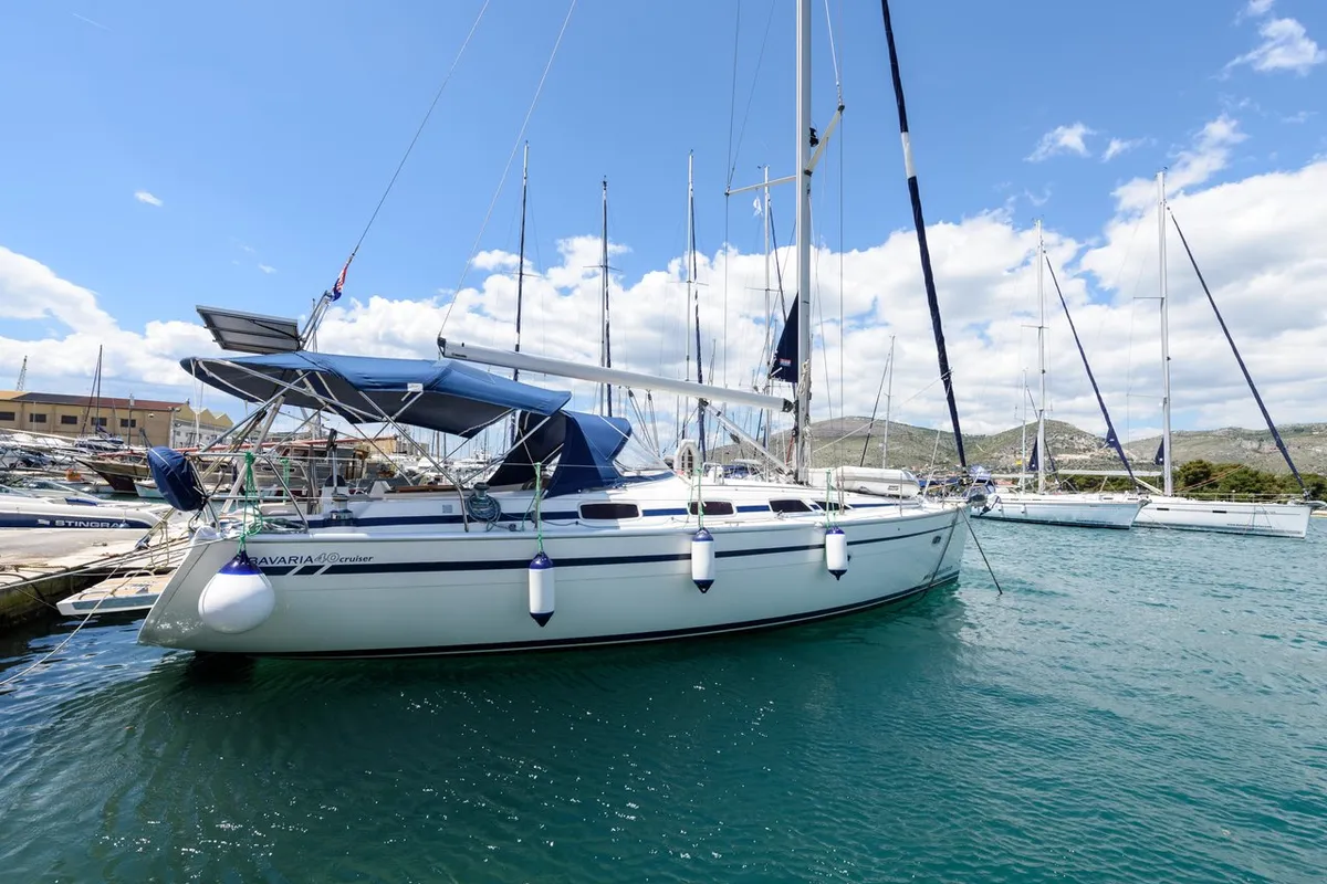 Sugar Bunny, a Bavaria 40 Cruiser sailboat at Grad Trogir, Croatia
