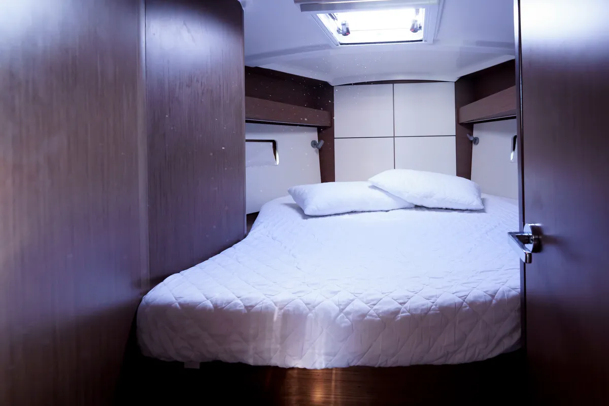 Cabin on Joy, a Beneteau Oceanis 40.1 sailboat at Municipal Unit of Lefkada, Greece