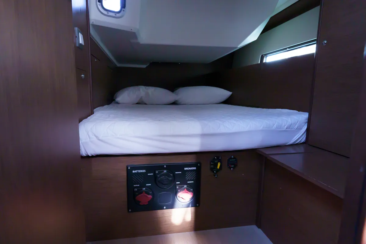 Cabin on Joy, a Beneteau Oceanis 40.1 sailboat at Municipal Unit of Lefkada, Greece
