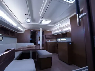 Salon of Joy, a Beneteau Oceanis 40.1 sailboat at Municipal Unit of Lefkada, Greece