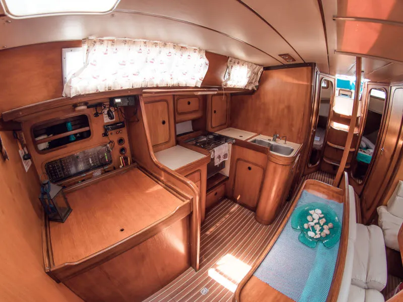 Galley of Adonis, a Beneteau 50 sailboat at Volos Municipality, Greece