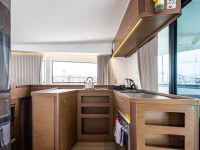 Galley of Nala, a Lagoon 42 catamaran at Municipal Unit of Lefkada, Greece