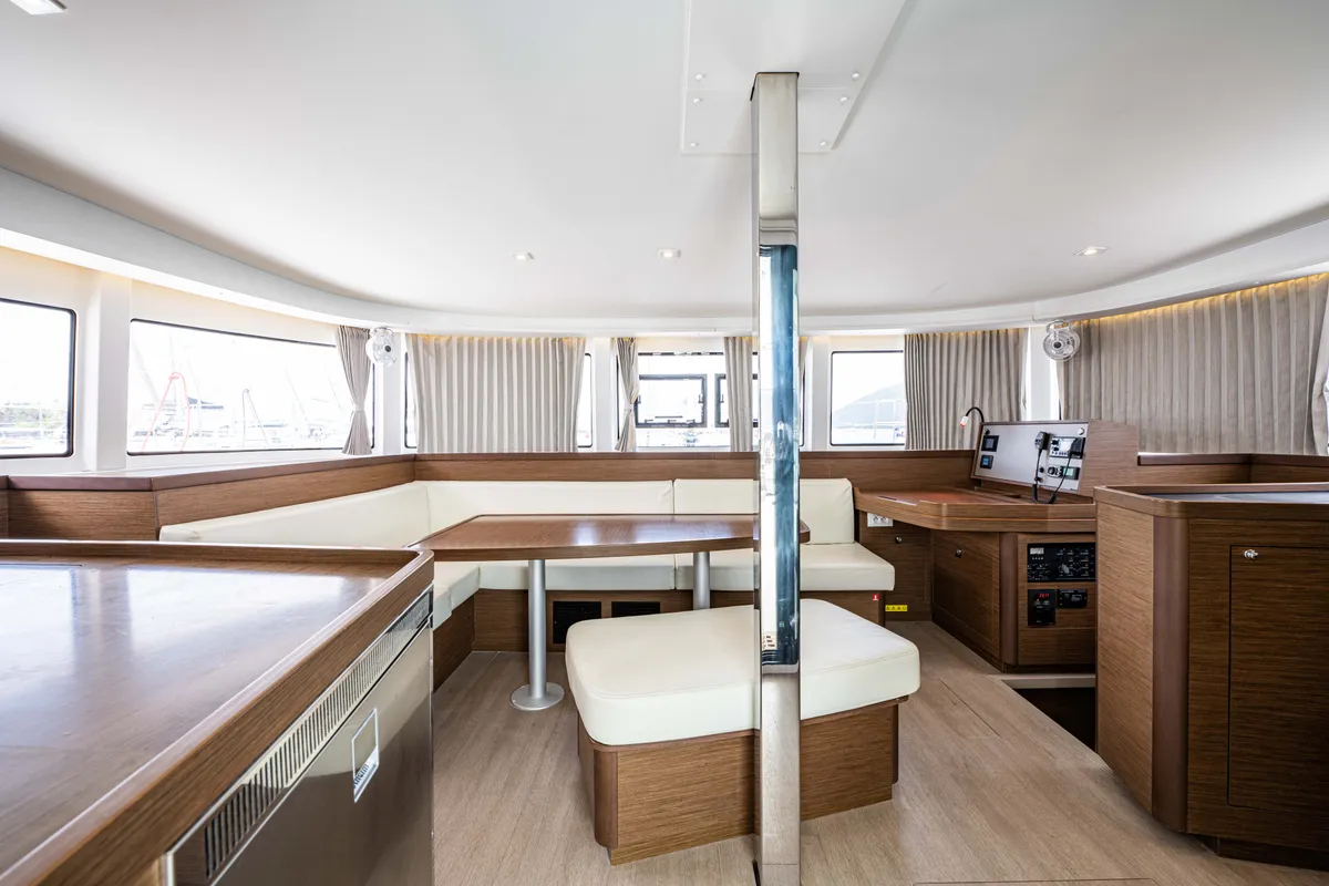 Salon of Nala, a Lagoon 42 catamaran at Municipal Unit of Lefkada, Greece
