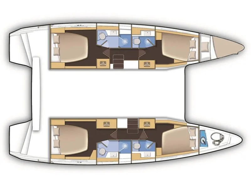 Galley of Nala, a Lagoon 42 catamaran at Municipal Unit of Lefkada, Greece