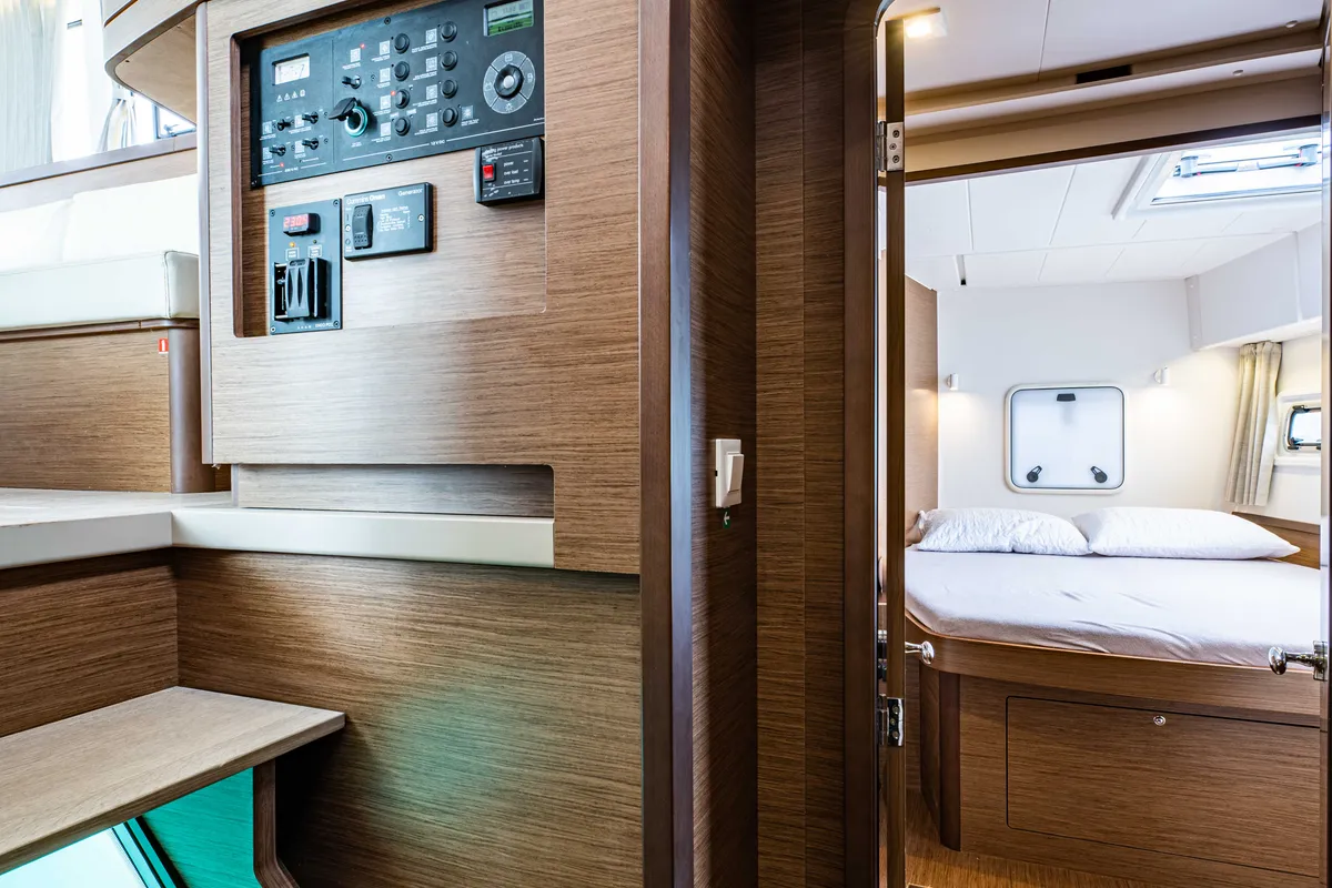 Galley of Nala, a Lagoon 42 catamaran at Municipal Unit of Lefkada, Greece