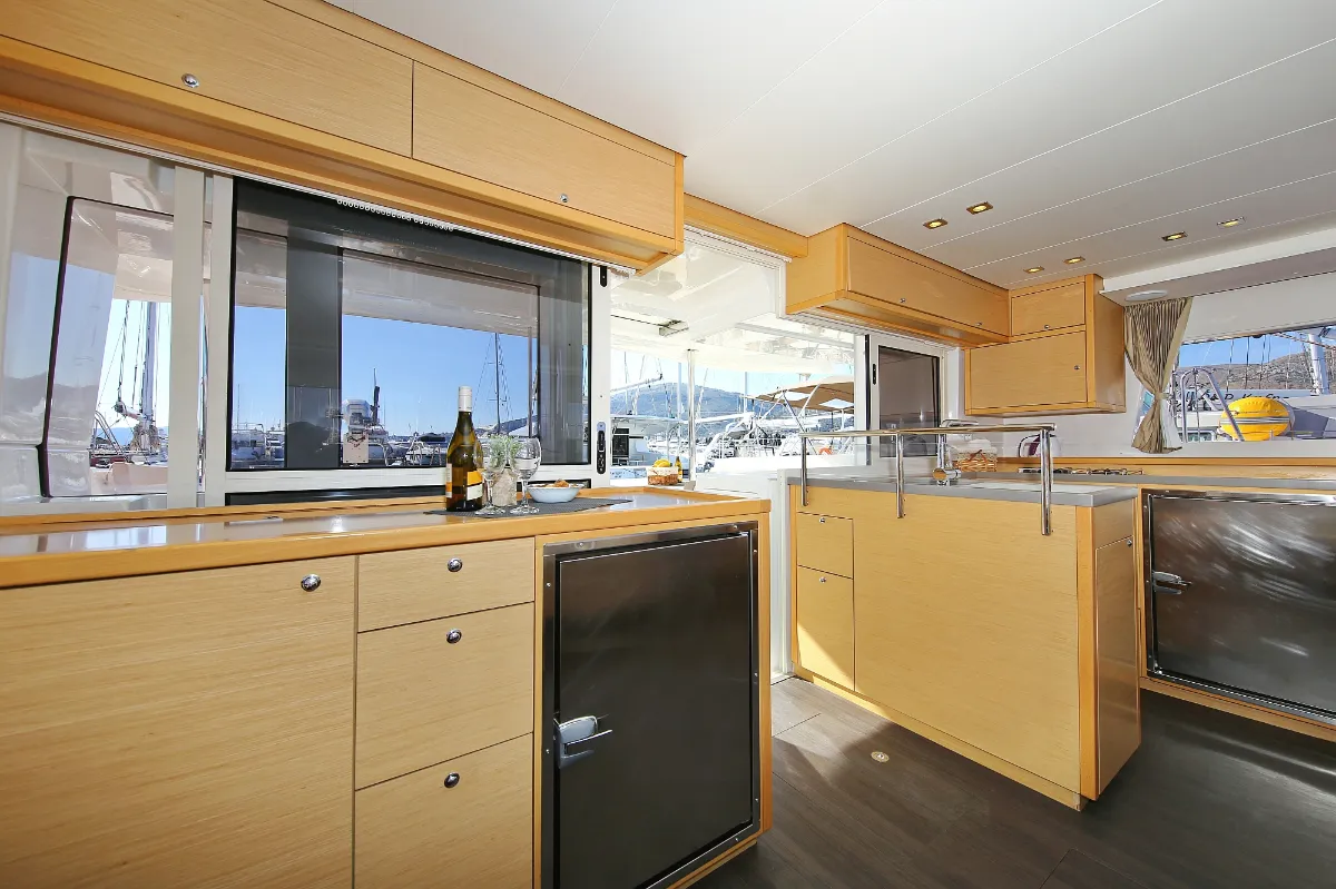Galley of Fenadi, a Lagoon 450 F catamaran at Grad Trogir, Croatia