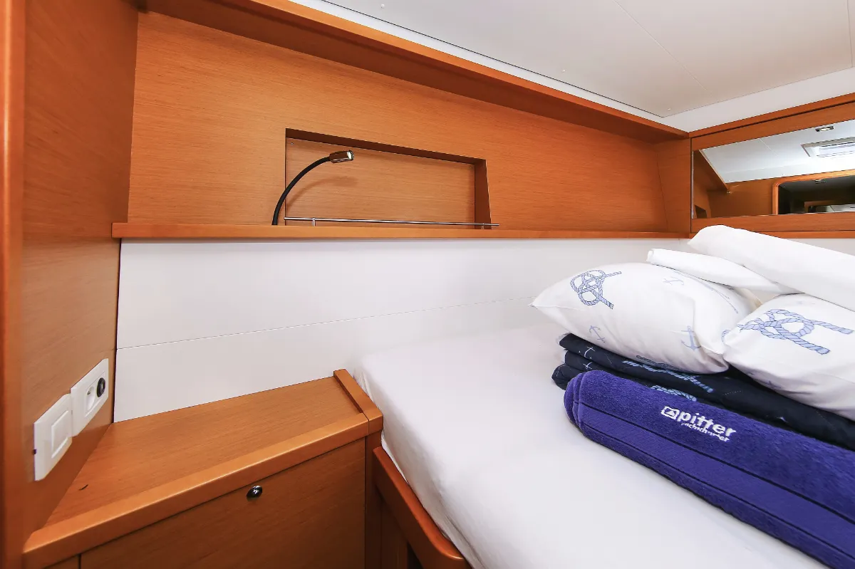Cabin on Fenadi, a Lagoon 450 F catamaran at Grad Trogir, Croatia