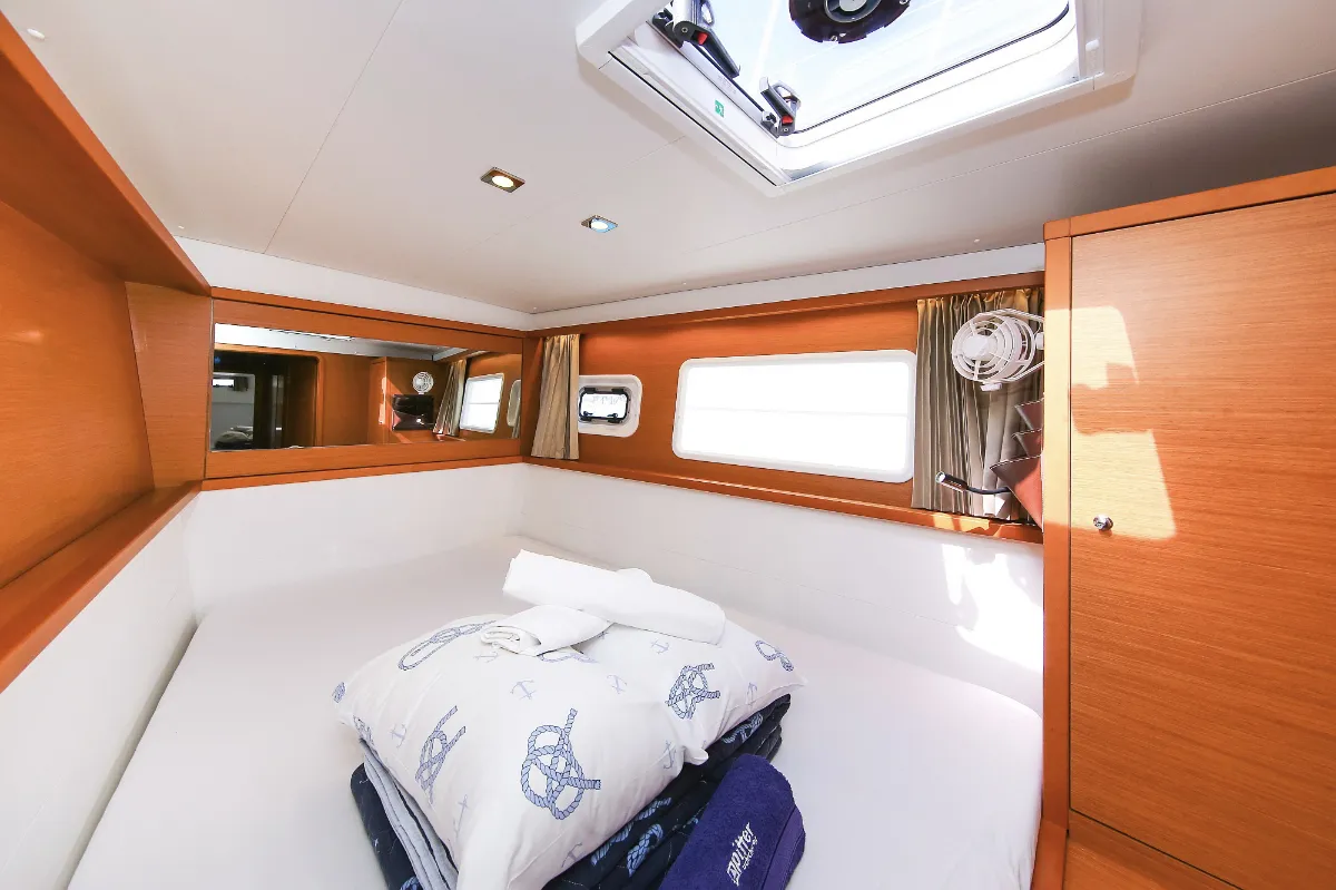 Cabin on Fenadi, a Lagoon 450 F catamaran at Grad Trogir, Croatia