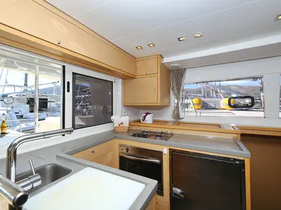 Galley of Fenadi, a Lagoon 450 F catamaran at Grad Trogir, Croatia